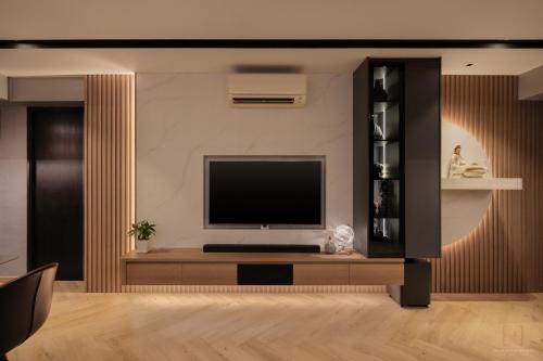 Contemporary Living Room at 185B Rivervale Crescent (Rivervale Gateway)