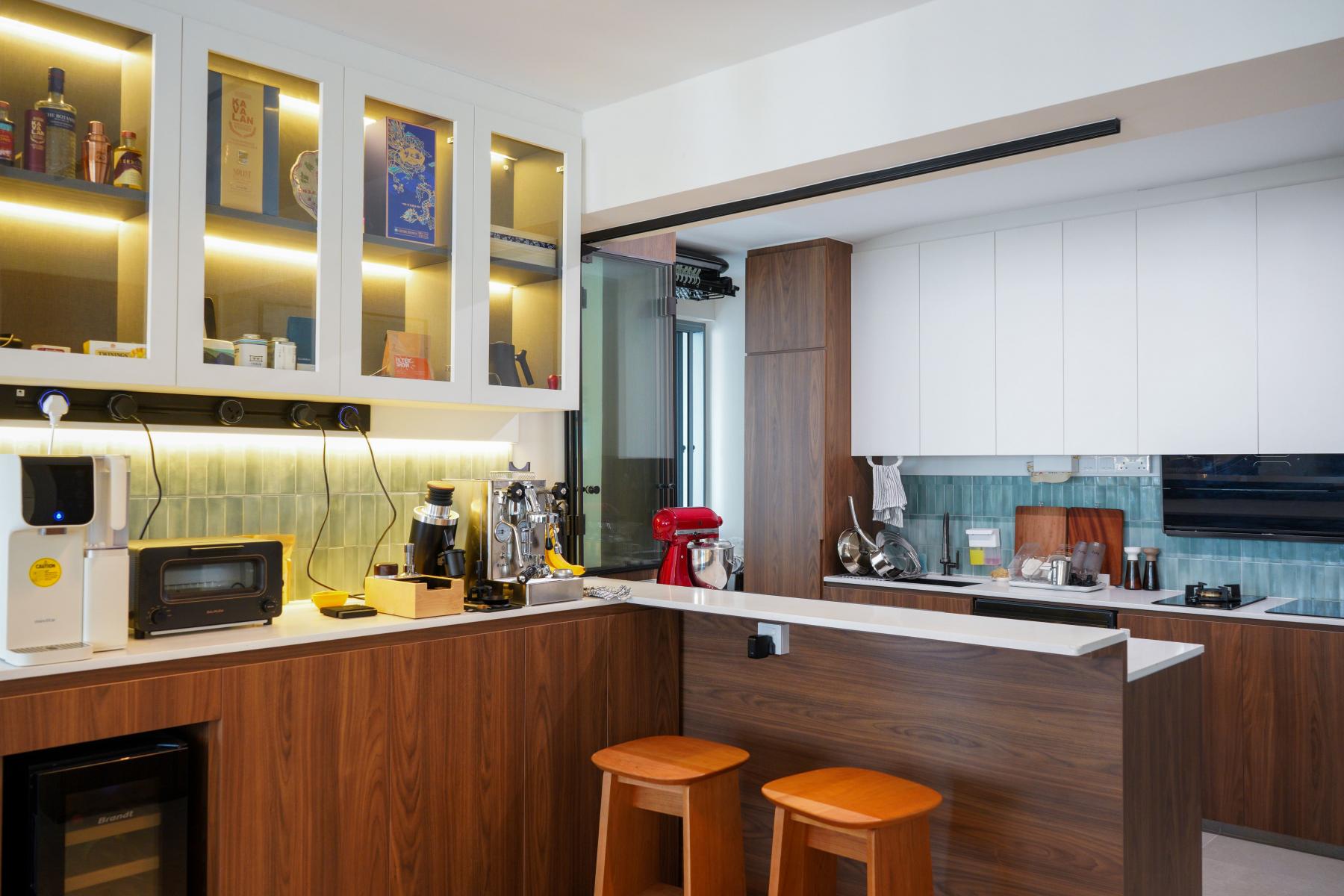 Industrial Kitchen with Countertop and Vinyl Flooring