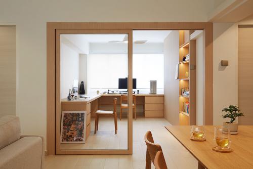 Minimalist Home Office at Light and Spacious Living