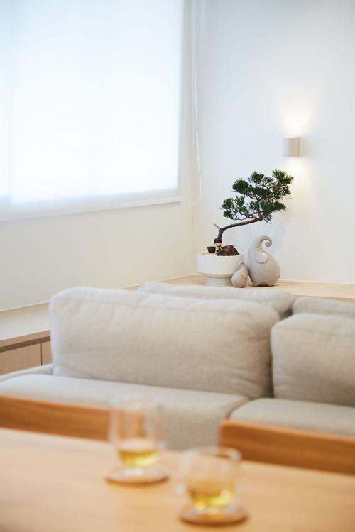 Minimalist Living Room at Light and Spacious Living