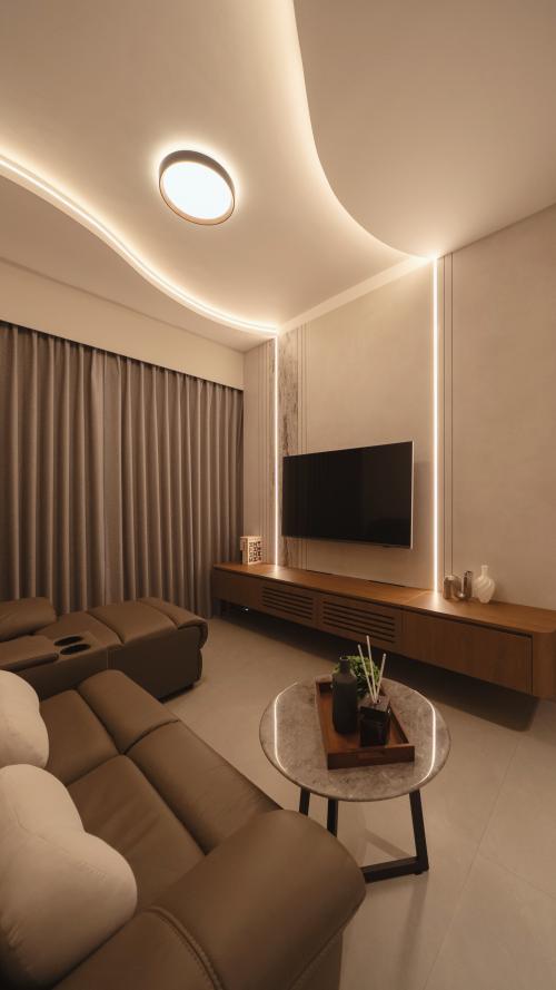 Contemporary Living Room at Space @ Kovan