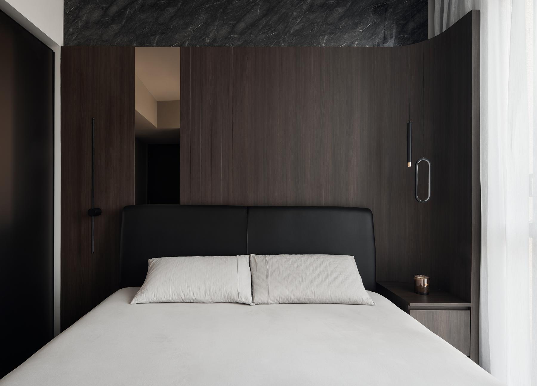 Modern Bedroom with Feature Wall and Queen Bed