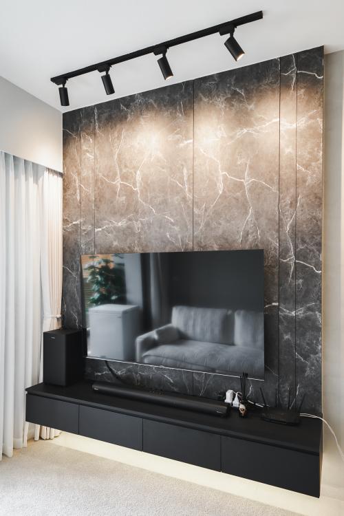Contemporary Living Room at 8 Hill View Rise