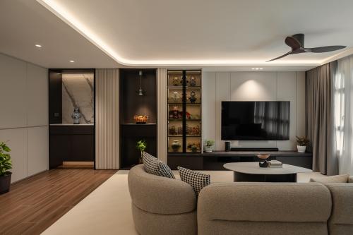 Modern Living Room at 178C Hougang Stree 12