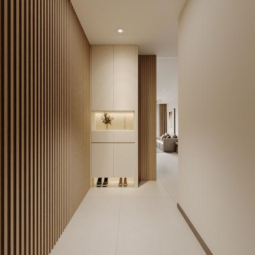 Minimalist Walk-in Wardrobe at Tengah Drive