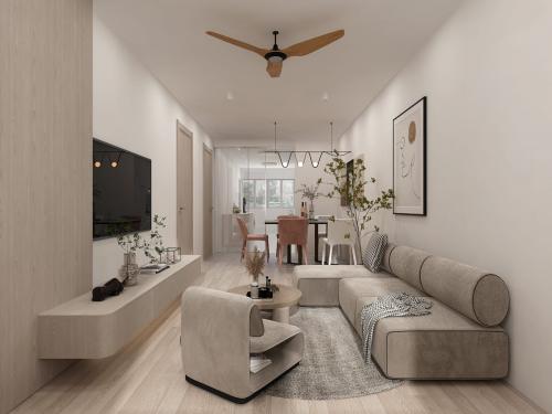 Modern Living Room at 221 Serangoon Ave 4