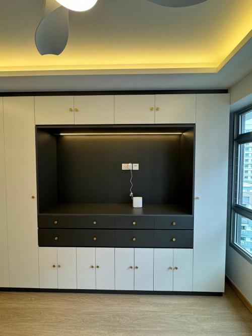 Minimalist Living Room at Lorong 3 Geylang