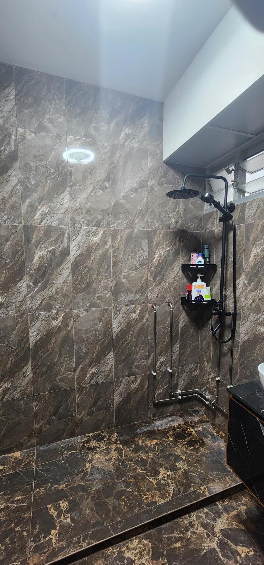Modern Bathroom with Homogeneous Tiles and Tiles