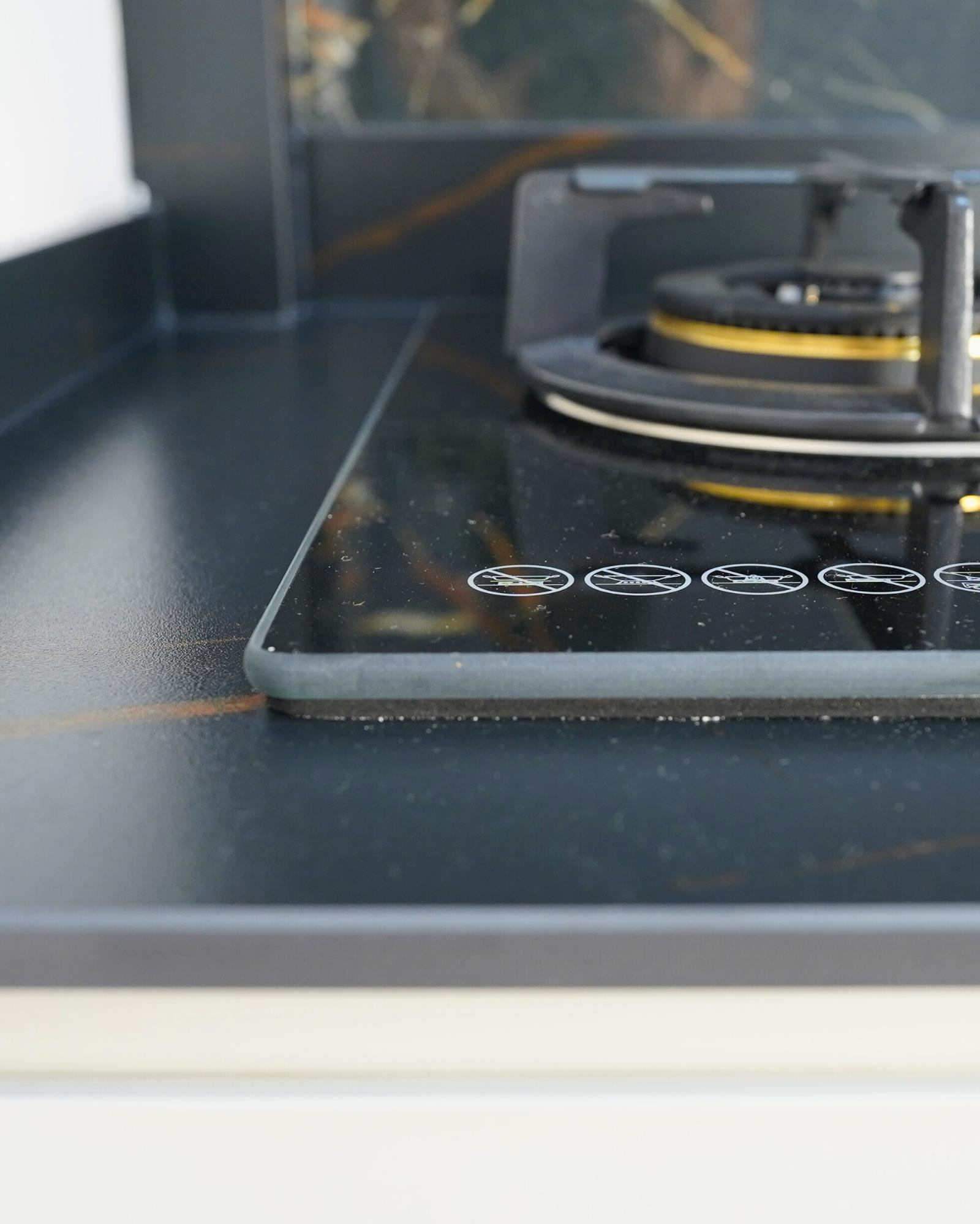 Industrial Kitchen with Countertop and Vinyl Flooring