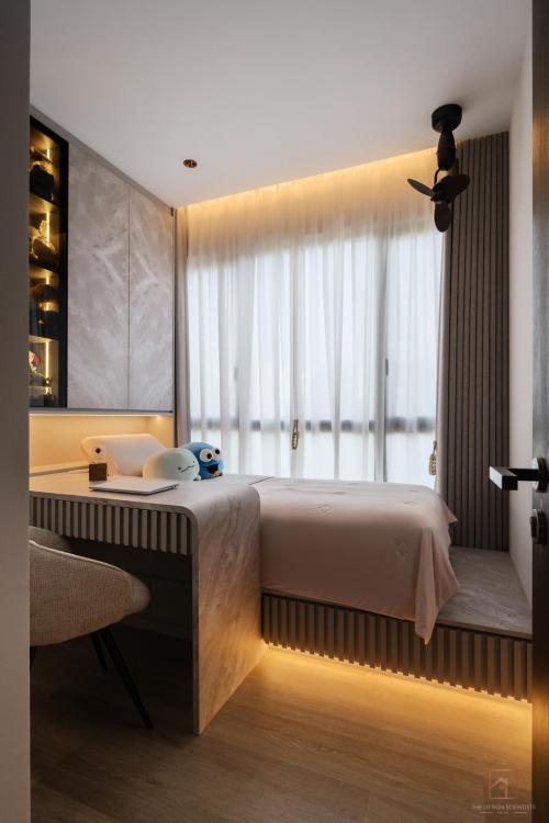 Contemporary Bedroom at 37 Canberra Drive (The Watergardens)
