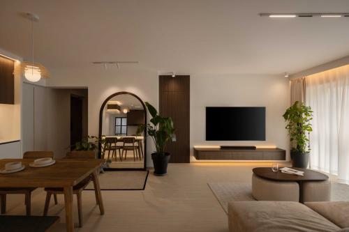 Contemporary Living Room at Pinnacle @ Duxton II