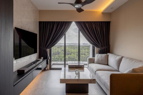 Modern Living Room at Sengkang East Drive
