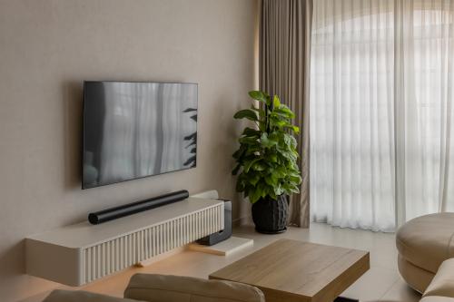 Minimalist Living Room at Villa Martia