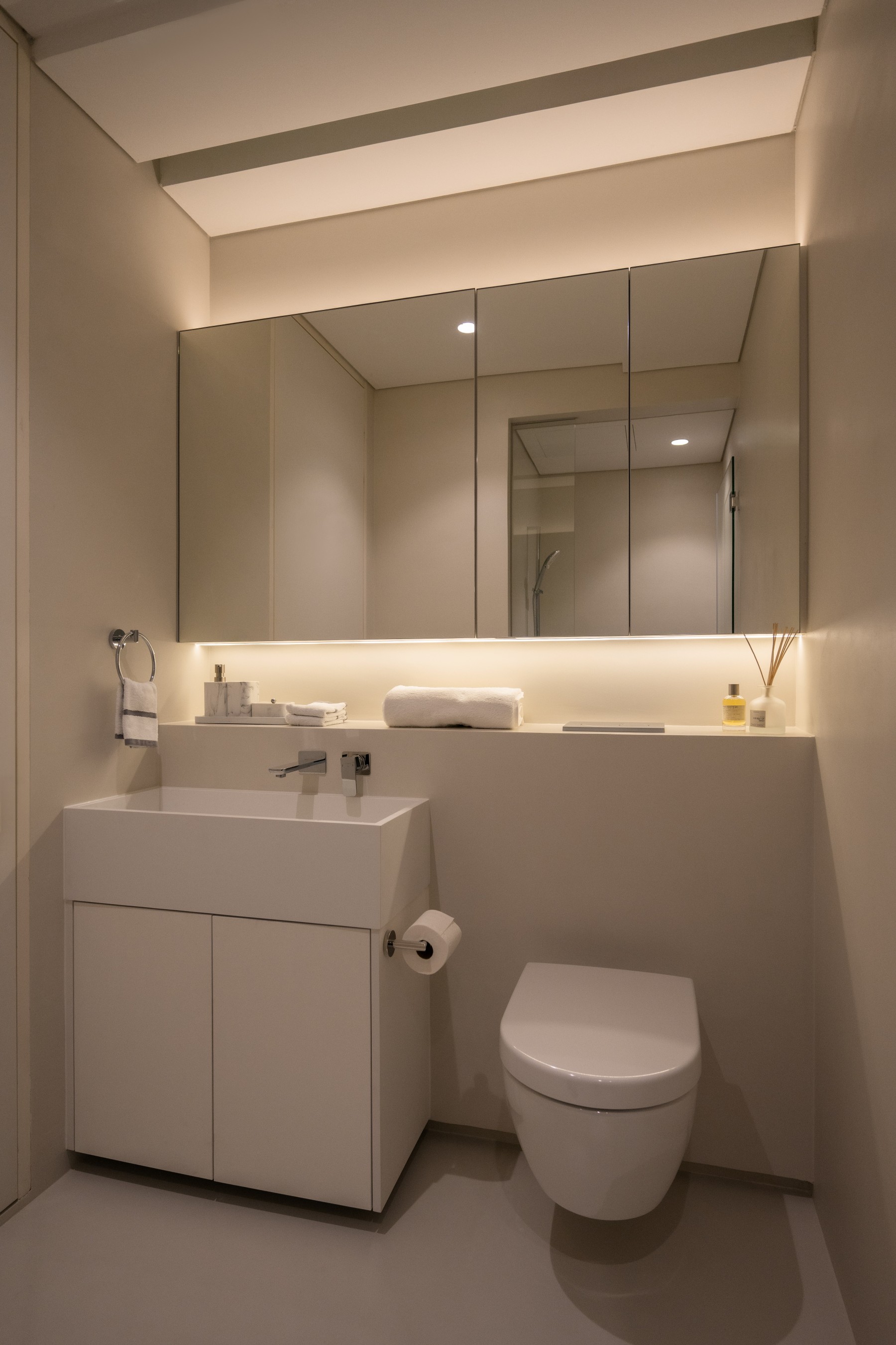 Modern Bathroom with Mirror and Bathroom Storage
