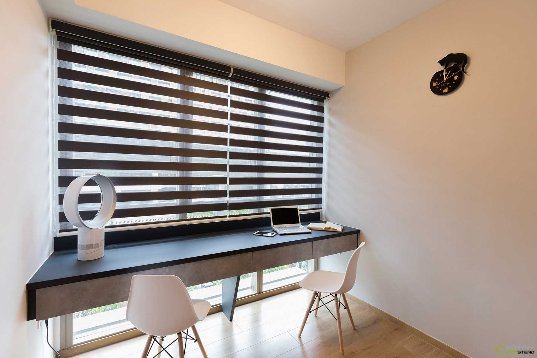 Modern Study with Desk and Desk Chairs
