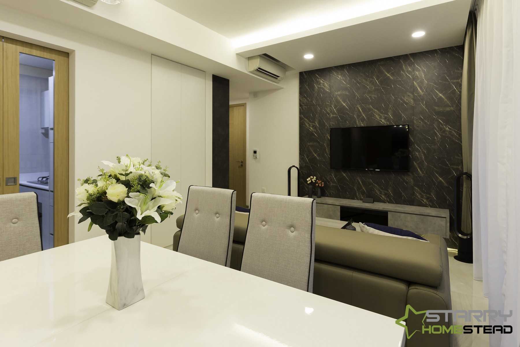 Modern Living Room with TV Console and Feature Wall