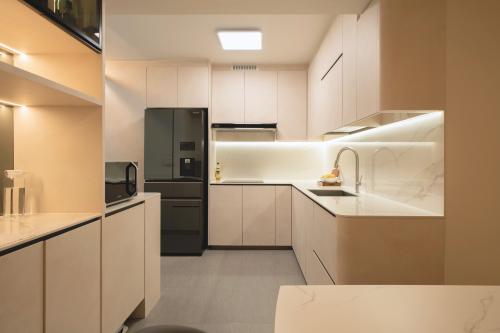 Minimalist Kitchen at Punggol Point Cove