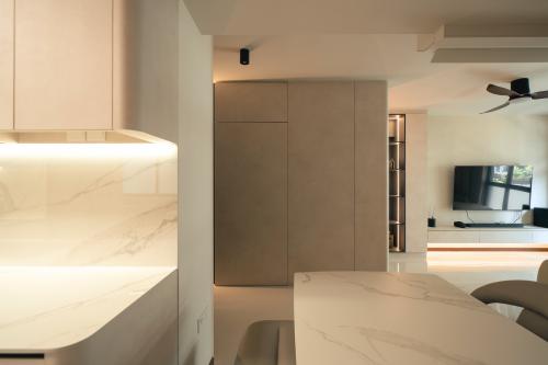 Minimalist Living Room at Punggol Point Cove