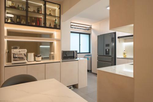 Minimalist Kitchen at Punggol Point Cove