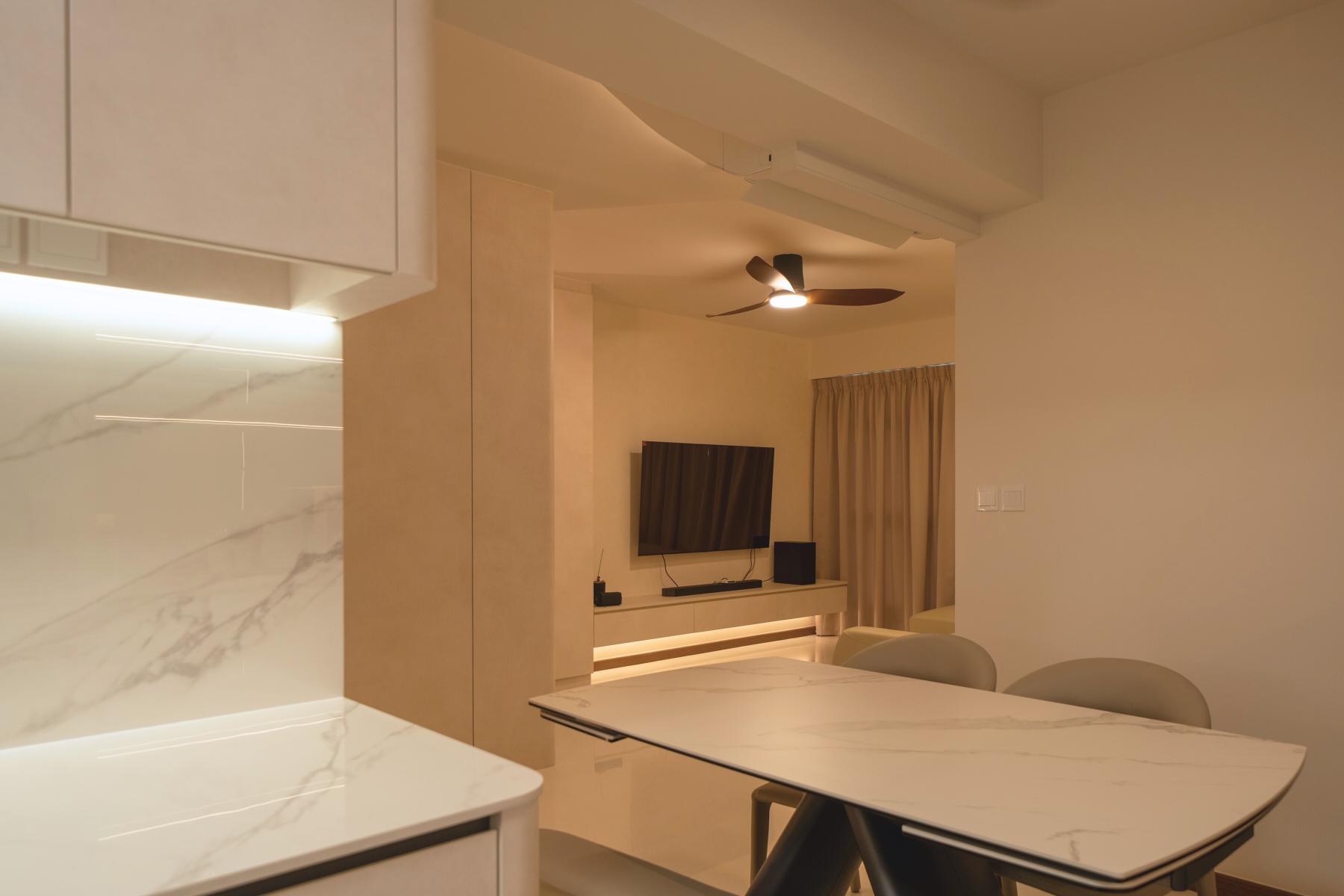 Minimalist Living Room with Sofa and TV