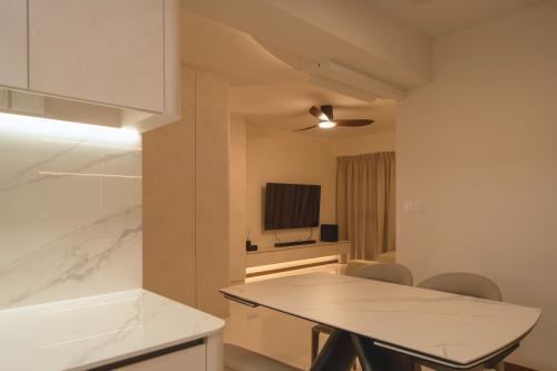Minimalist Living Room at Punggol Point Cove