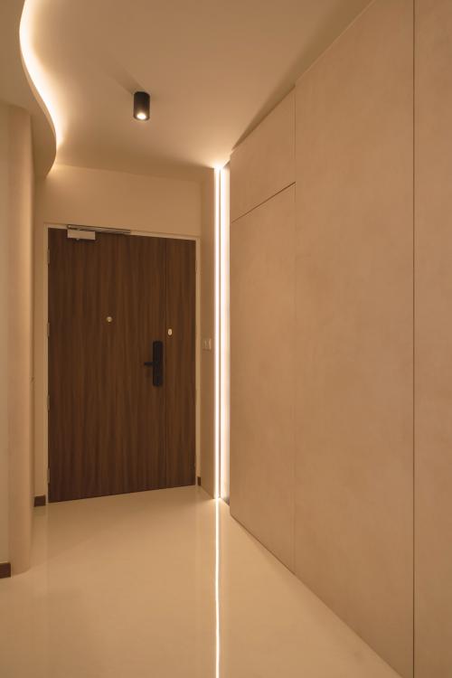Minimalist Entryway at Punggol Point Cove