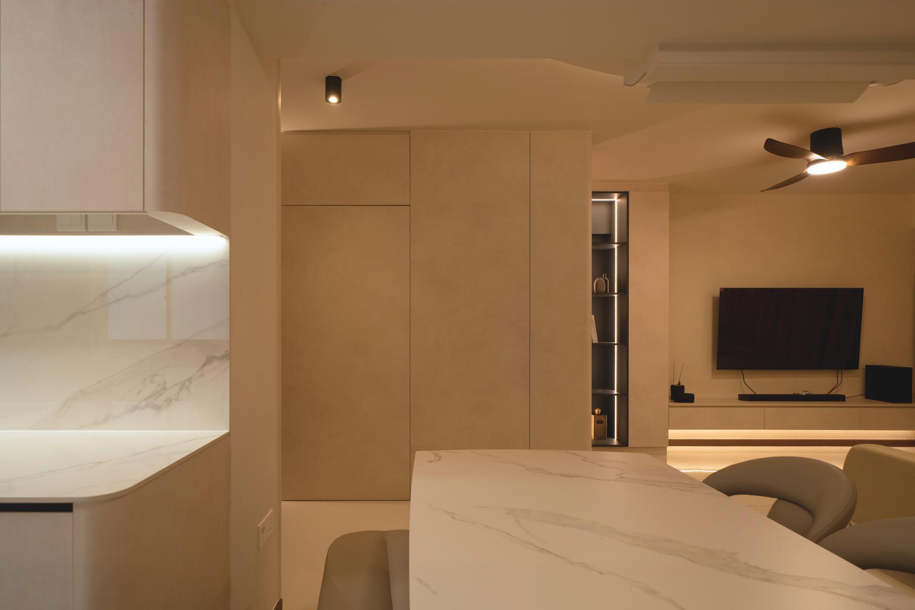 Minimalist Living Room with Sofa and TV