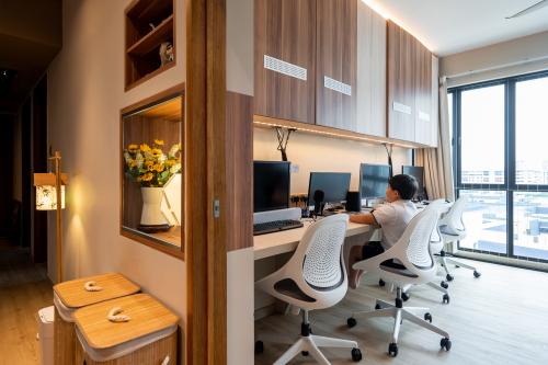 Asian Home Office at Central Grove Condominium