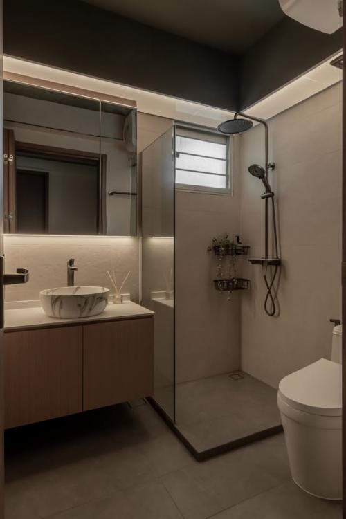 Contemporary Bathroom at 357C Ubi Road 3