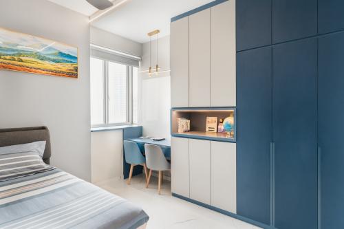 Eclectic Bedroom at Kerrisdale Condominium