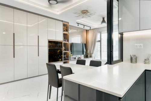 Eclectic Living Room at Kerrisdale Condominium