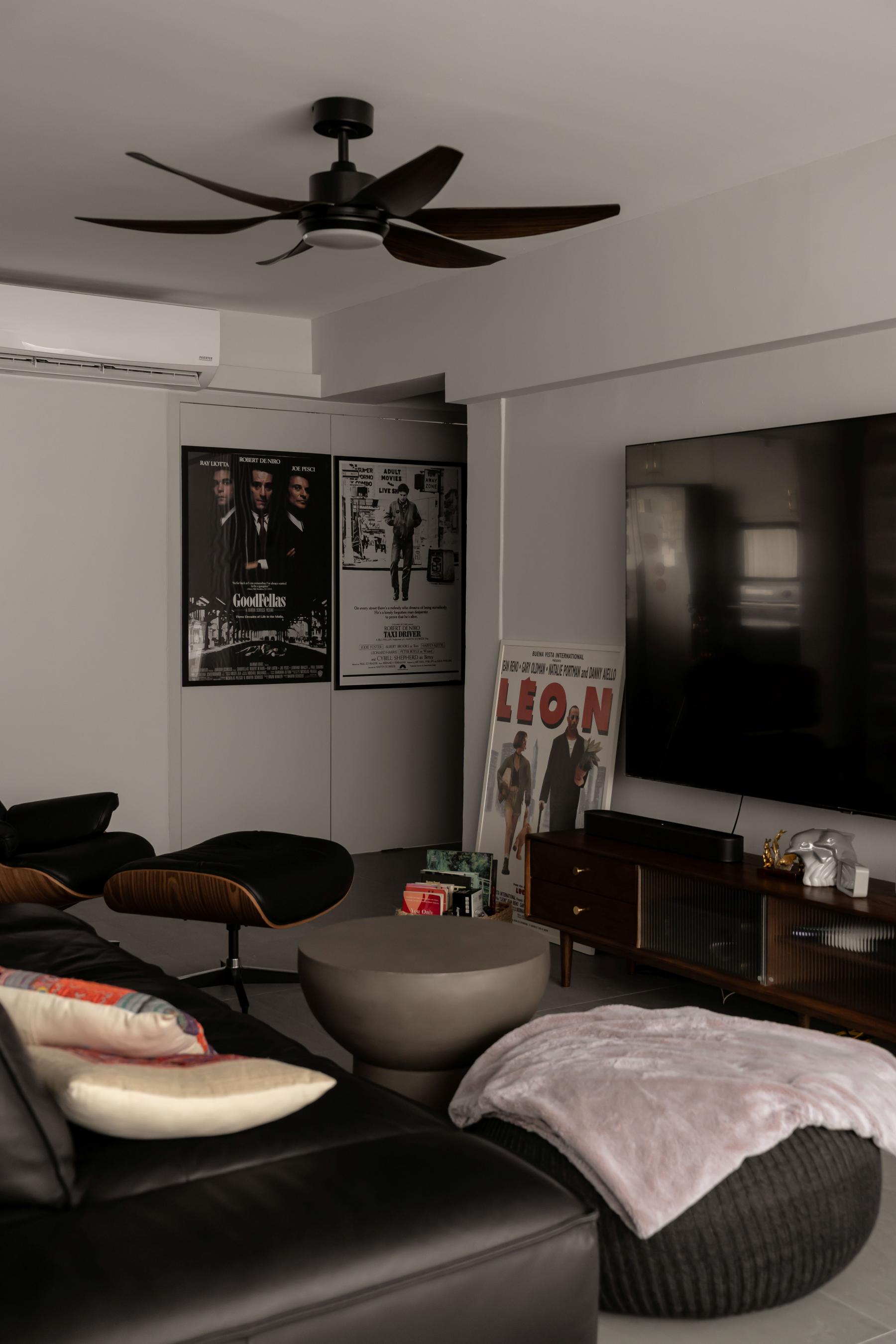 Modern Living Room with TV Console and Sofa