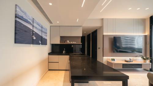 Contemporary Living Room at Pullman Residence
