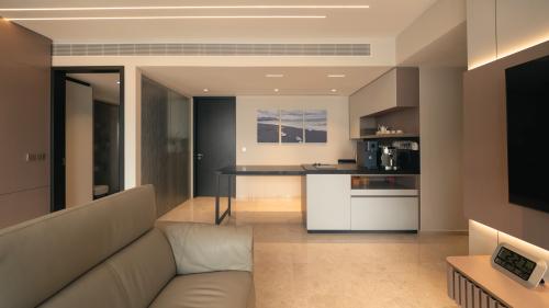 Contemporary Living Room at Pullman Residence
