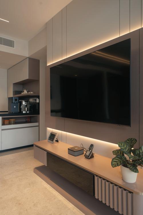 Contemporary Living Room at Pullman Residence