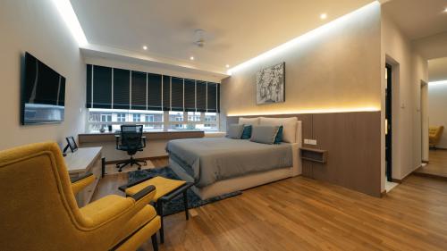 Contemporary Bedroom at Inggu Road