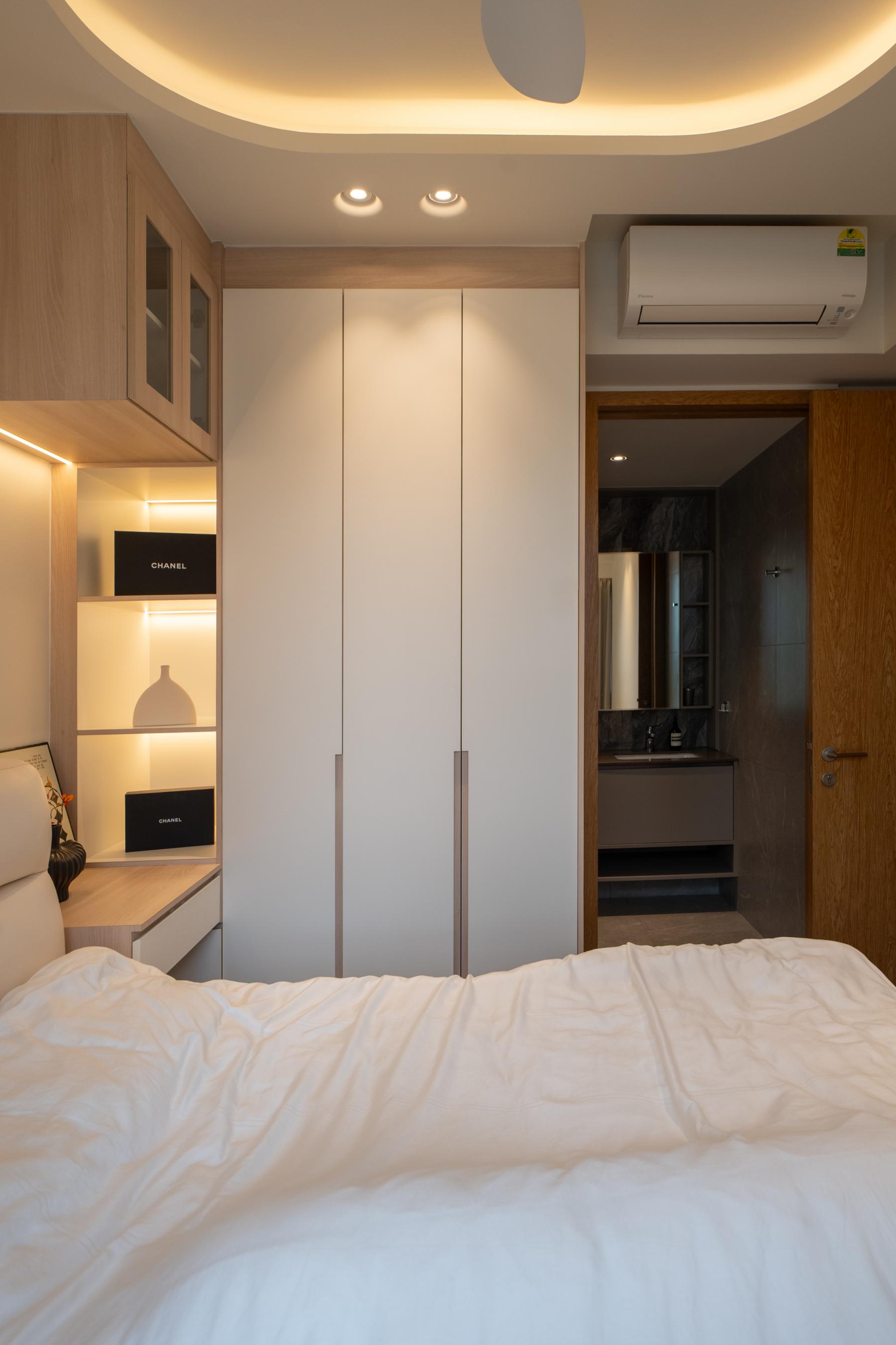 Modern Bedroom with Wardrobe and Bedroom Dresser