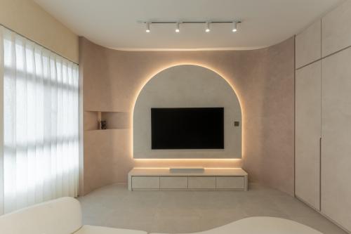 Contemporary Living Room at 119A Alkaff Crescent