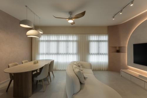 Contemporary Living Room at 119A Alkaff Crescent