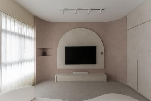Contemporary Living Room at 119A Alkaff Crescent