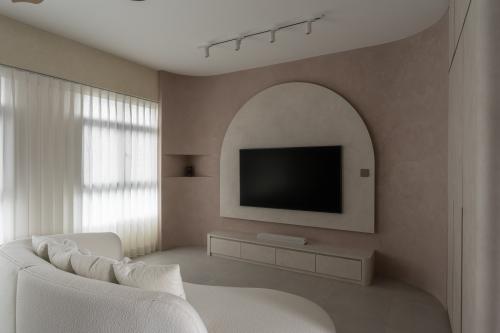 Contemporary Living Room at 119A Alkaff Crescent