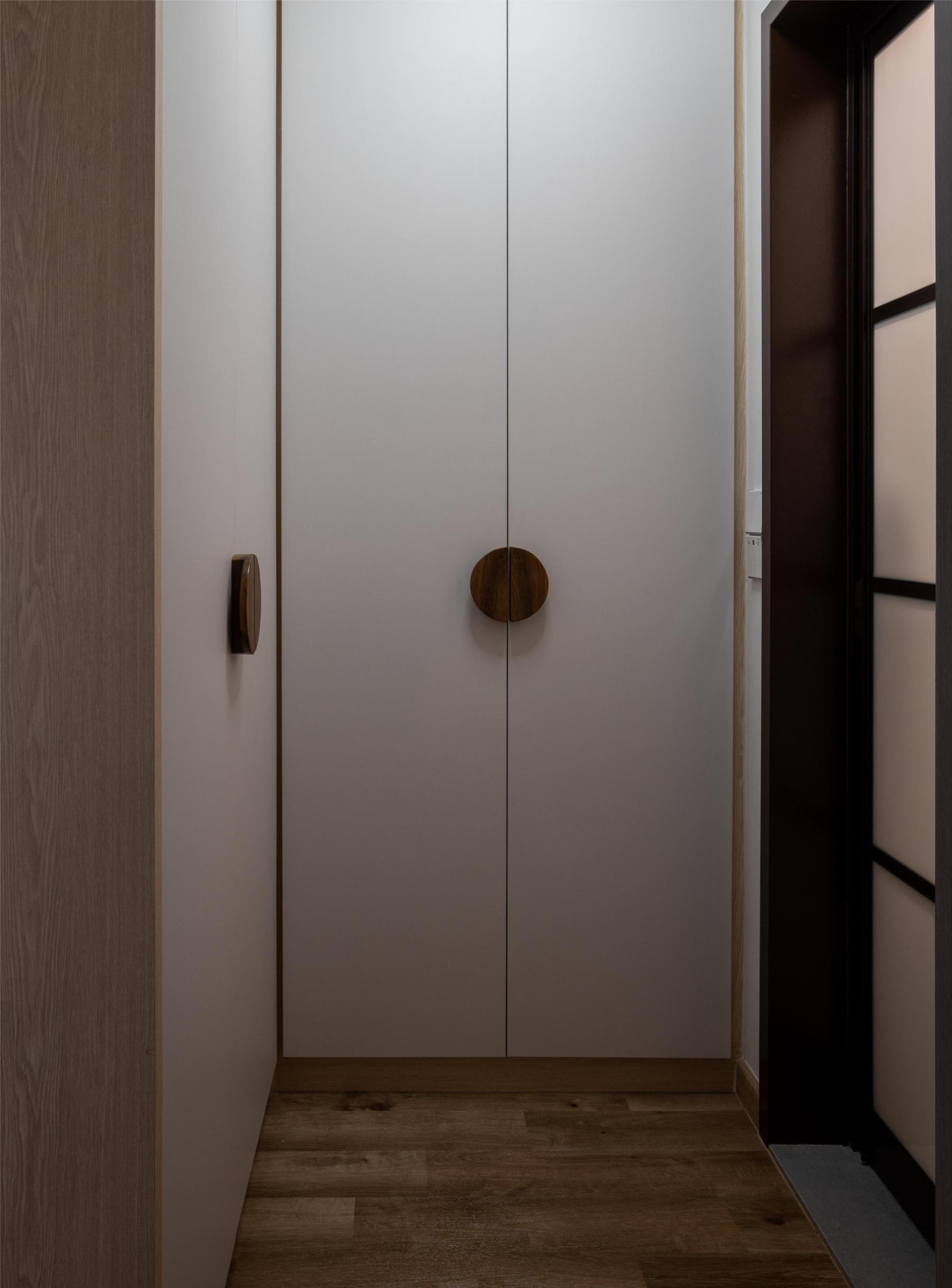 Modern Bedroom with Wardrobe and Lighting