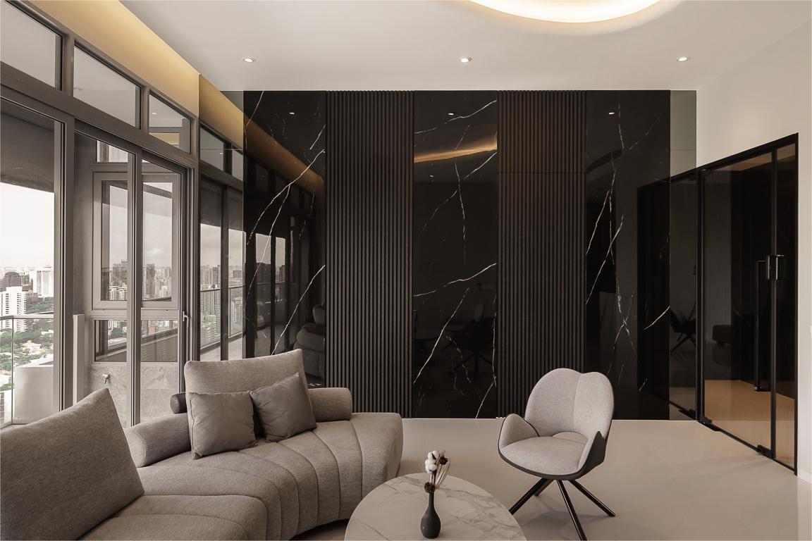 Modern Living Room with Sofa and Lighting