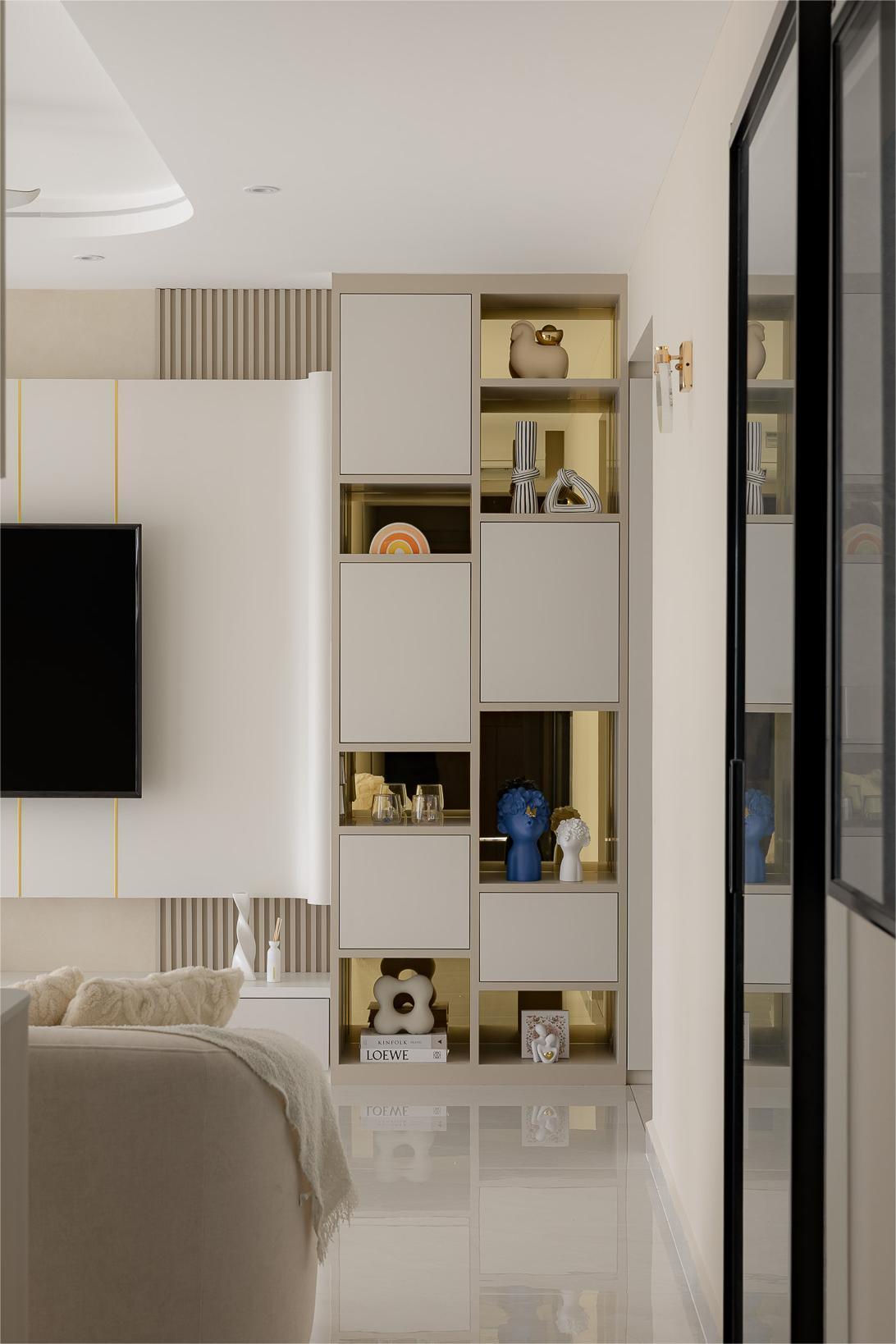 Modern Living Room with TV Console and TV