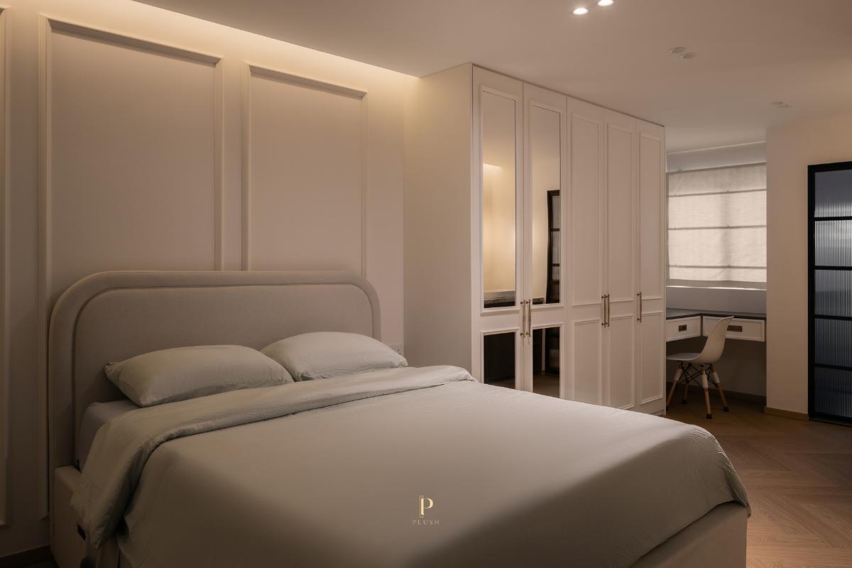 Modern Bedroom with Cove Lighting and Wardrobe