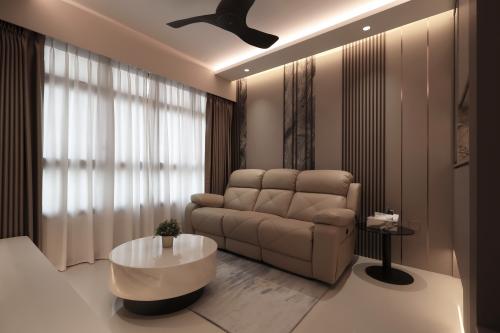 Modern Living Room at 4 Room BTO @ Toa Payoh