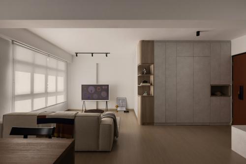 Minimalist Living Room at Telok Blangah Ridgeview