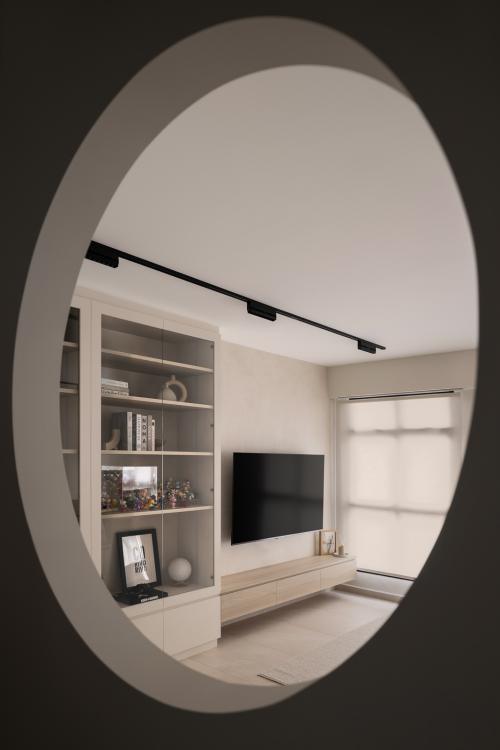 Minimalist Living Room at Punggol Point Cove