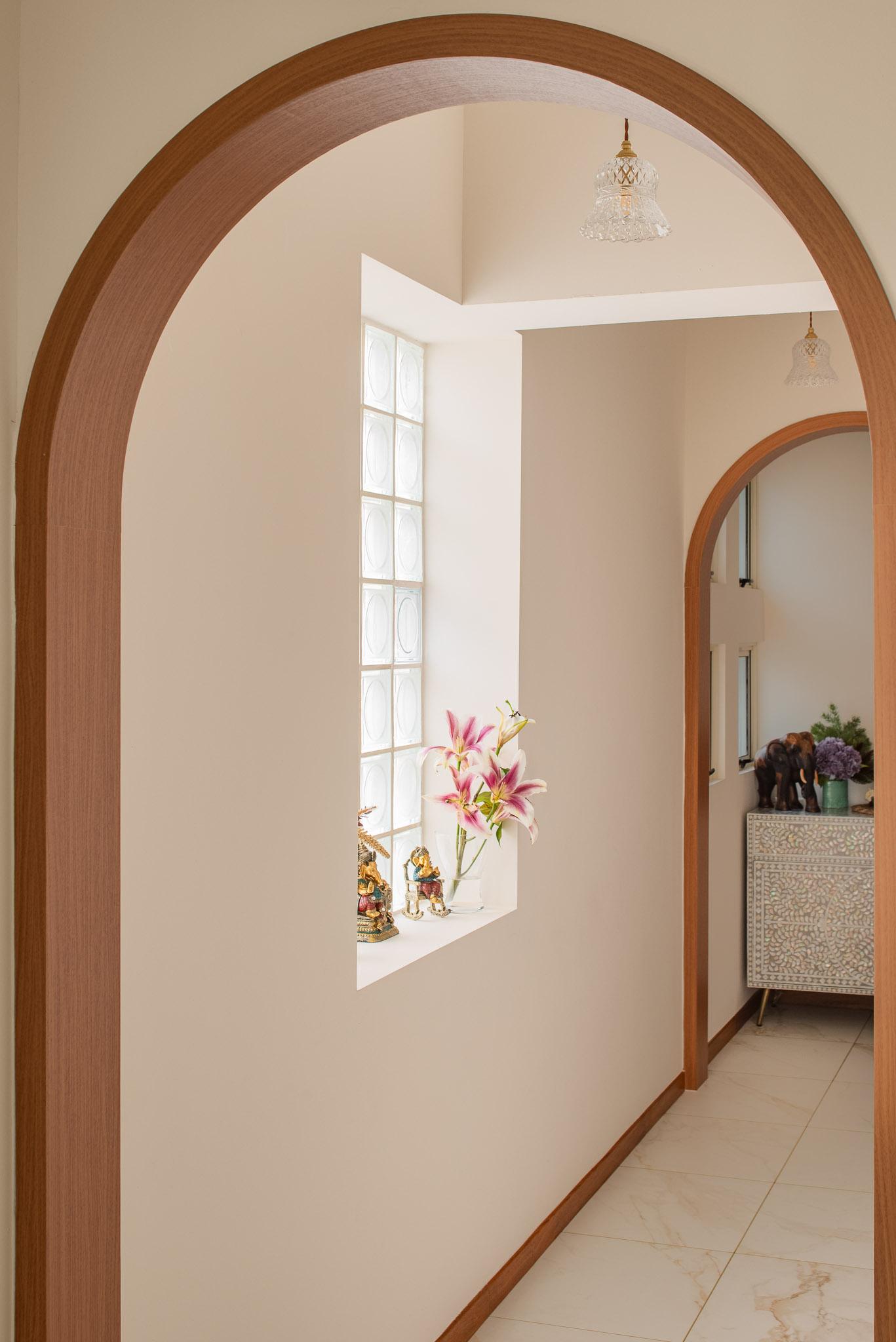 Eclectic Hallway with Artwork and Paintings