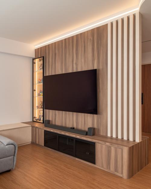 Contemporary Living Room at 482 YISHUN AVE 6